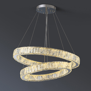 Décoration de la chambre Classique Pendentif Lumière clair K9 Cristal anneau Lustre éclairage Led Pour Hall - Product Image 4
