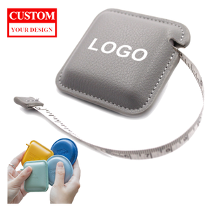 Ruban à mesurer miniature en gros de 1,5 m, cadeau promotionnel, en cuir PU, carré, personnalisé avec logo sur mesure - Product Image 4