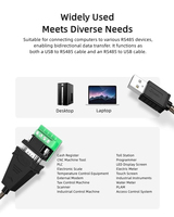 DTECH IOT5072 Adaptador Convertidor de Puerto Serie USB 2.0 a RS485, Cable de Comunicación con Chip PL2303GR