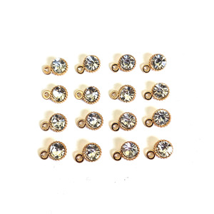 Breloques en strass S28, alliage de zinc, serti de cristaux, pour la création de bijoux DIY, accessoires, cristaux ronds transparents de 10 mm - Product Image 2