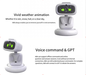Robot de Metal Portátil con IA, Activación por Voz, Expresiones <span class=keywords><strong>GIF</strong></span>, Compañero Interactivo, Correa Desmontable, Estación de Carga - Product Image 6