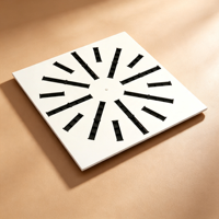 Diffuseur radial carré en fer et plastique de haute qualité 600*24, grille d'aération de plafond à lamelles réglables pour la décoration de villa