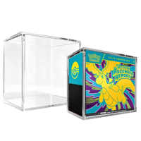 Boîte de protection en acrylique pour Elite Trainer Box et Booster Box, avec couvercle magnétique robuste, vitrine transparente pour objets de collection