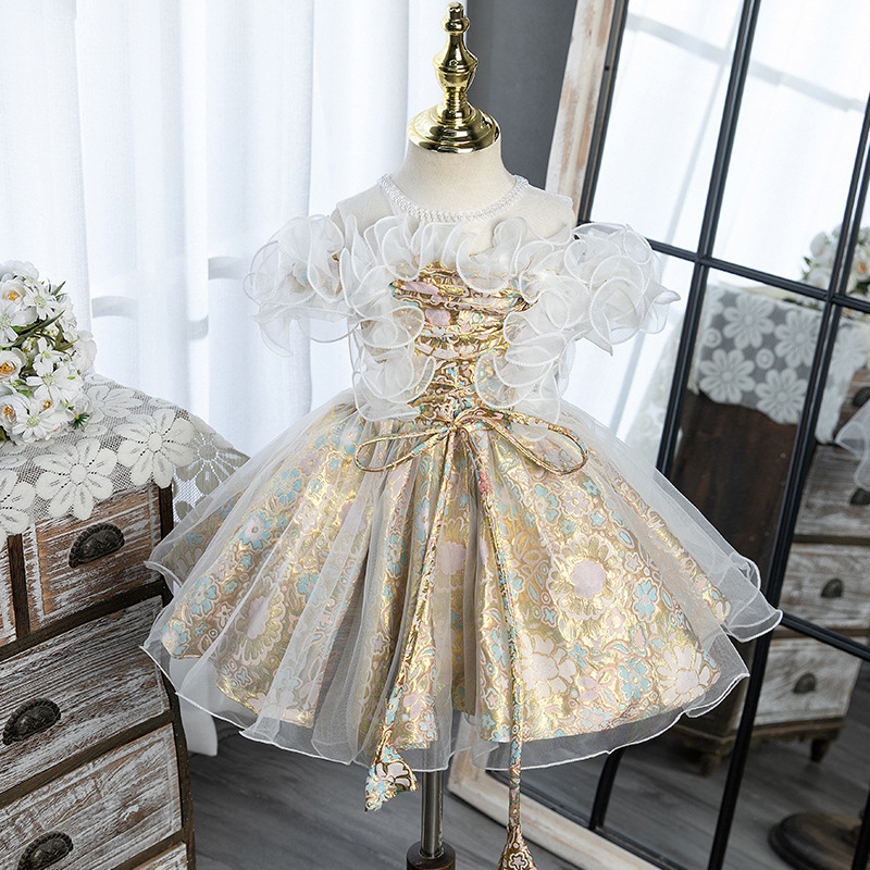 Luxury Wedding Birthday Kids Princess Gown 5 Year Old Flower Baby Girl Dress|  Alibaba.com