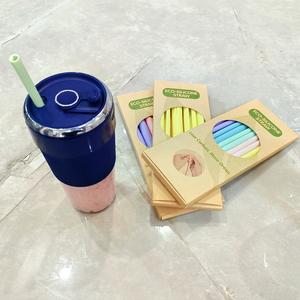 Mini Mạnh Mẽ Máy Ép Trái Cây Đa Chức Năng 350Ml 8 Lưỡi Xách Tay Điện On-The-<span class=keywords><strong>Go</strong></span> Mixer Không Dây Máy Xay Sinh Tố Với Silicone Rơm - Product Image 5