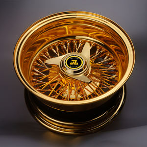 JZR Roue de polissage en fil d'acier à rayons personnalisés 13 14 Jante de 15 pouces pour <span class=keywords><strong>vieille</strong></span> <span class=keywords><strong>voiture</strong></span> <span class=keywords><strong>Rolls</strong></span> <span class=keywords><strong>Royce</strong></span> Cadillac - Product Image 4