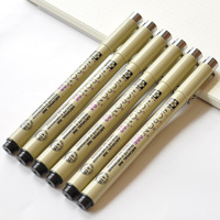 Stylo à pointe micro professionnel de couleur noire Sakura, très vendu, 10 types de pointes différentes pour le dessin et le croquis