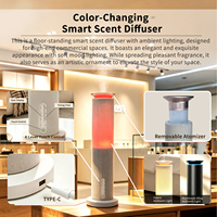 Diffuseur de parfum intelligent haut de gamme sur pied avec lumières, esthétique élégante, lumières douces, fonctionnement simple