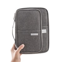 Portefeuille de voyage grande capacité avec logo personnalisé, porte-cartes, organiseur de documents, pochette multifonctionnelle, blocage RFID