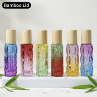 Flacons roll-on en verre de 10 ml pour huiles essentielles et parfums, avec bouchon à vis coloré mat, rechargeables, pour sérum de soin de la peau