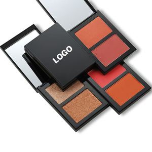 Paleta de Rubor de 2 Colores de Marca Privada, Rubor <span class=keywords><strong>Facial</strong></span> Mate, <span class=keywords><strong>Bronceador</strong></span> en Polvo Prensado, Vegano, de Larga Duración y Alta Pigmentación, Maquillaje <span class=keywords><strong>Facial</strong></span> - Product Image 2