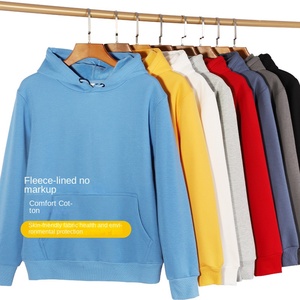 Automne hiver épais <span class=keywords><strong>pull</strong></span> épaule à <span class=keywords><strong>capuche</strong></span> 100% coton couleur unie à manches longues manteau usine en gros - Product Image 1