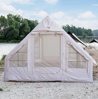 Tentes de camping gonflables d'extérieur pour 2 personnes, tente safari en gros, Oxford imperméable 6.3 ㎡   Tente gonflable pour maison à 2 portes