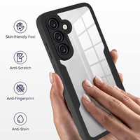 Étui de protection complet à 360 degrés pour Samsung Galaxy A16 S24 FE/A06 clair TPU + acrylique + PET étui de protection d'écran avant
