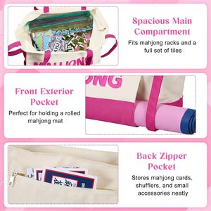 Sac de rangement pliable multifonctionnel grande capacité pour Mahjong de style américain, idéal pour les best-sellers transfrontaliers et le divertissement - Product Image 4