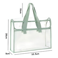 Bolsa Transparente de PVC de Gran Capacidad para Guardar Exámenes y Materiales Escolares de Primaria, Venta al Por Mayor de Fábrica, China