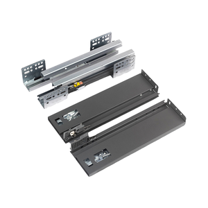 Système de tiroirs coulissants modernes pour armoires de cuisine, avec fermeture amortie, tiroir fin en métal à montage dissimulé pour meubles et tables - Product Image 2