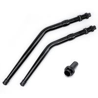Ukuran 2 #   4 #   Gagang Komponen Joran Pancing Big Game Aluminium Hitam Lurus dan Bengkok untuk Memancing Trolling di Kapal