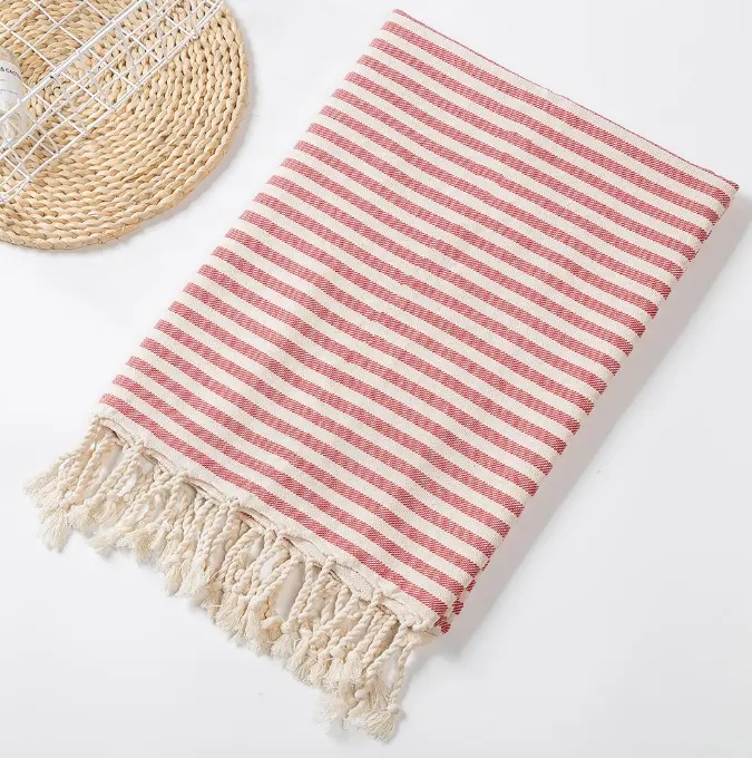 100% Turkish Cotton Premium Hammam Towel Peshtemal Sand proof Beach Towel 100 x 180 cm