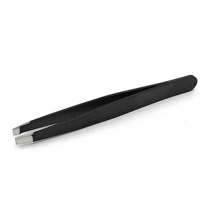 Black stainless steel eyebrow tweezers, eyebrow tweezers, <b>makeup</b> <b>tools</b>, eyebrow plucking tweezers, eyebrow trimming tweezers, - Product Image 4