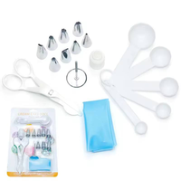 Ensemble de 13 embouts de décoration de gâteaux, embouts de pâtisserie pour glaçage, avec ensemble de cuillères doseuses