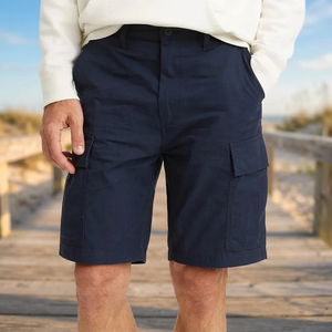 Summer Heavyweight Men's Multi-Pocket Casual Canvas <b>Cargo</b> Shorts Custom Logo Digital Solid Breathable Quick Dry Outdoor <b>Work</b> - Product Image 3