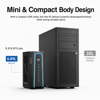 Mini PC RTX con RAM DDR5, SSD PCIe 4.0, 4 Pantallas 8K, Refrigeración Líquida, para Edición de Video y Estación de Trabajo, con Windows 10/11