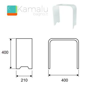 Banco de Ducha de Bambú de Diseño Moderno Kamalu KS-S100 con Almacenamiento para Baño en Hoteles - Product Image 2