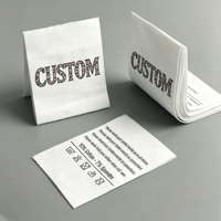 Ensemble d'étiquettes tissées personnalisées de luxe pour entreprises, étiquettes suspendues, logo de marque personnalisé, étiquettes pour vêtements