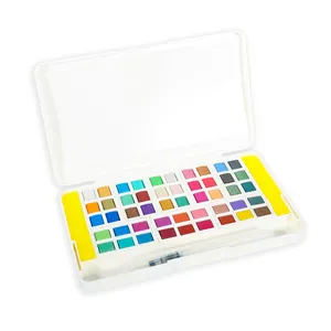 Lebensfreie Schatten für künstlerischen Ausdruck 48-Farben Perle feste Aquarell-Palette