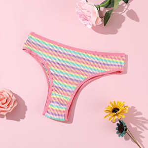 Nuovi <span class=keywords><strong>slip</strong></span> a coste in puro cotone da donna-vita media-bassa, controllo pancia, traspirante, doppio strato inguinale, stile <span class=keywords><strong>brasiliano</strong></span> - Product Image 4