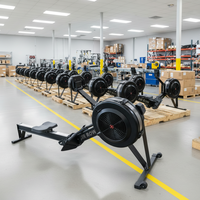Máquina de Remo Comercial con Resistencia al Viento, Equipo de Entrenamiento Cardiovascular para Gimnasio, para Entrenamiento HYROX