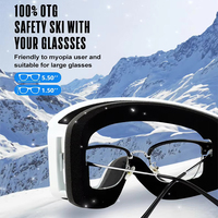 Lunettes de ski magnétiques à double couche, sans monture, avec verres polarisés amovibles, lunettes de sécurité pour le snowboard, protection UV400, lunettes de ski