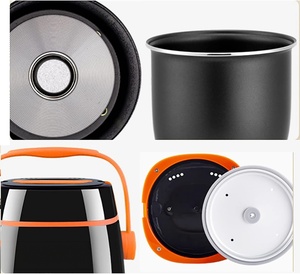Multi-Functional Mini Portable <b>Square</b> Rice Cooker Non-Stick Coating Digital LED Display Fast Cooking 1L Capacity Measuring Cup - Product Image 2