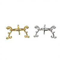 Support triangulaire moderne et minimaliste en métal pour boule de cristal chinoise avec base Nuage Auspicieux, pour présentation dans le salon, en pierre, vente en gros