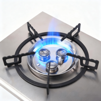 Réchaud à gaz portable coupe-vent Orangegaz FACTORY à 3 brûleurs pour camping et pique-nique en extérieur, unité IGT 1 table et réchaud