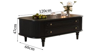 Mobiletto ovale da terra in stile retrò francese 2026 per soggiorno, mobile contenitore di lusso leggero, tavolino da caffè - Product Image 6