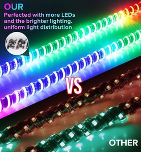 Spiral 2PCS 4FT 12V COB LED <strong>Whip</strong> Lights Side Spring Base App Remote Control Safety <strong>Lighted</strong> Antenna ATV/<strong>UTV</strong> Polaris SXS Truck 1 - Product Image 2