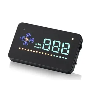 3.5 Inch Car Head up Display A2 GPS Hud Car Gauge Speedometer Over Speed Alert Alarm Windshield Projector Hud