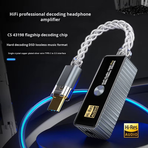 Bộ chuyển đổi âm thanh <span class=keywords><strong>mini</strong></span> USB C 3.5mm, bộ khuếch đại tai nghe DAC HiFi chất lượng cao, âm thanh không mất dữ liệu HD, hàng mới OTP - Product Image 2