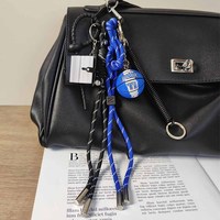 RW New Punk Girl Series Femmes Sacs à main Décoration GamePad Pendentif Moto Porte-clés Corde Tressée Bleu Basketball Porte-clés