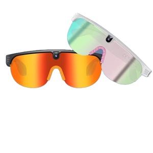 Gafas Inteligentes con Cámara Única, Lentes Espejadas Naranja y Verde, Marco de Poliuretano, para Ciclismo al Aire Libre - Product Image 1