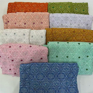 Tessuti in Pizzo con Paillettes e Perline di Alta Qualità Nigeriana, Delicato Pizzo per Abiti <span class=keywords><strong>da</strong></span> <span class=keywords><strong>Sposa</strong></span> e <span class=keywords><strong>da</strong></span> Cerimonia - Product Image 5