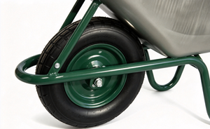 Brouette en métal avec roue pneumatique, capacité de 65 L, charge de 100 kg, certifiée GS, montage facile - Product Image 2