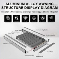 Store de toit en aluminium pour véranda, terrasse, balcon, jardin, vente chaude, idéal pour véranda, toit rétractable motorisé