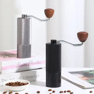 420 paslanmaz çelik çapaklar ile özelleştirilmiş el kahve değirmeni el krank değirmeni kahve değirmeni zil kahve el çekirdeği değirmeni