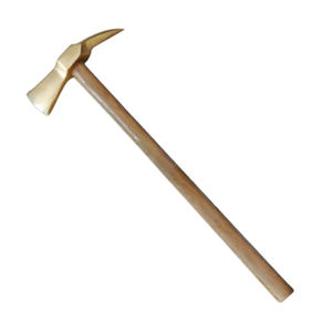 Hache de sécurité marine anti-étincelles en bronze au béryllium 1 kg, double tête, poignée antidérapante avec cordon de sécurité pour usage en cabine de moteur - Product Image 3