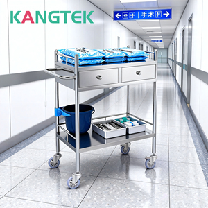 Kangtek รถเข็นสแตนเลสสำหรับโรงพยาบาลรถเข็นฉุกเฉินดีไซน์ทันสมัยรถเข็นทางการแพทย์ใช้ในเชิงพาณิชย์ - Product Image 2