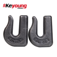 Gancho de Cadena de Acero Aleado G70 de 5/16'' para Cucharón de Tractor, Ganchos Soldados de Acero Forjado