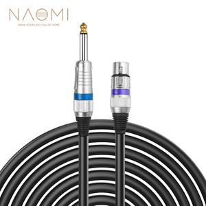 NAOMI 6.35 mm <strong>1</strong>/4" Mono to XLR Male Microphone Cable Quarter inch TS to XLR 3 Pin Unbalanced Interconnect Cable Blue&amp;Purple - Product Image 2
